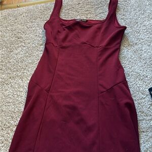Elegant Burgundy Dress